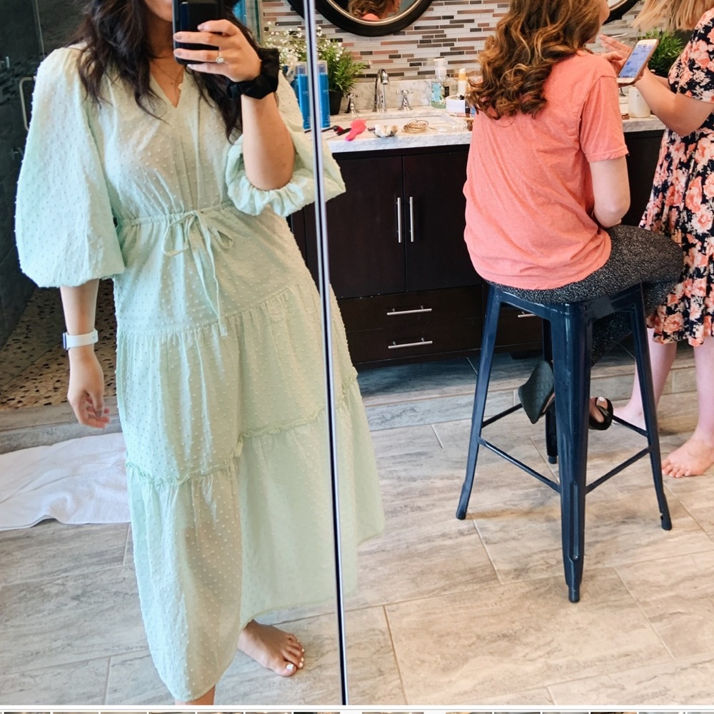 Long sleeve tiered dress